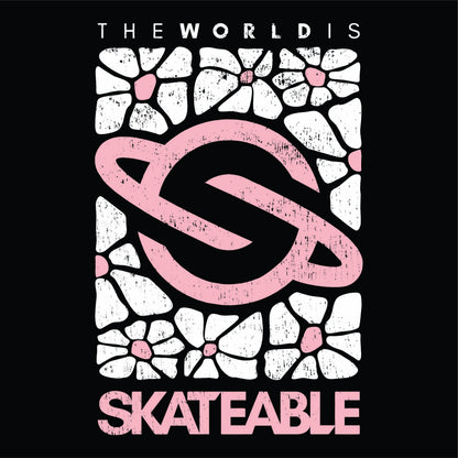SKATEABLE Flower Power Fitted Skate Tee