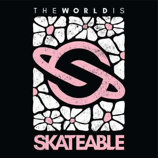 SKATEABLE Flower Power Fitted Skate Tee