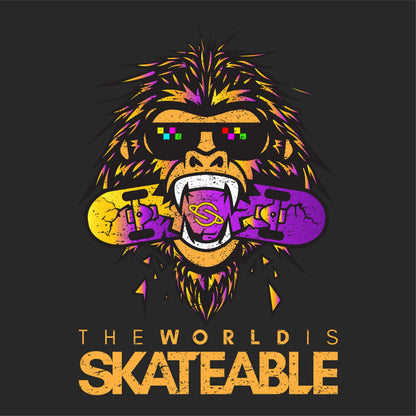SKATEABLE Going Ape Tee Orange