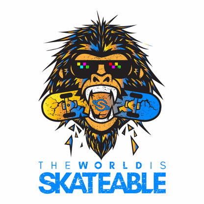 SKATEABLE Going Ape Tee Blue