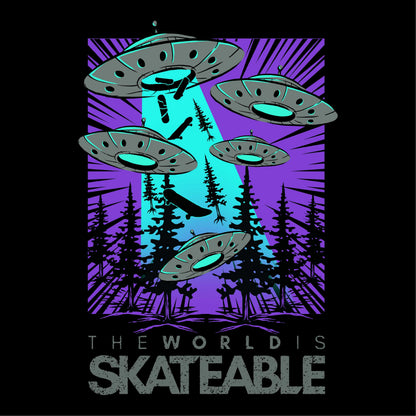 SKATEABLE Deck Abduction Tee Purple