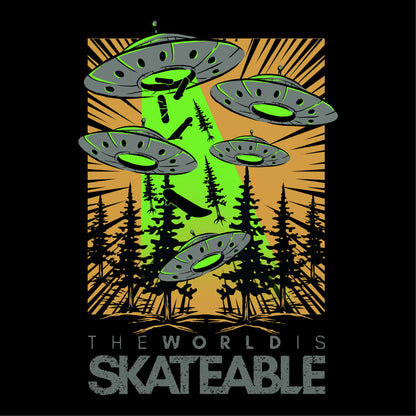 SKATEABLE Deck Abduction Tee Orange